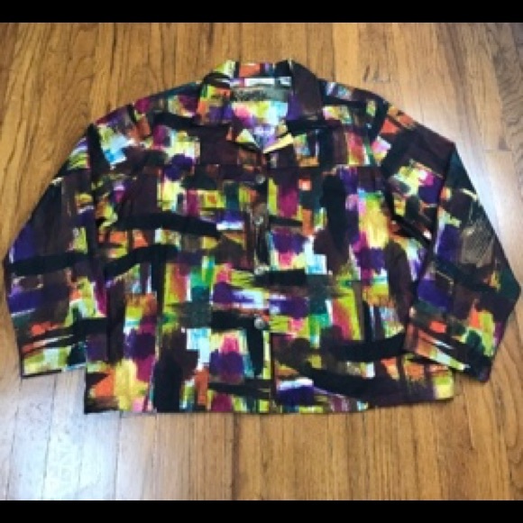 Vintage New Direction Women's XL Patchwork Jacket - Picture 1 of 8